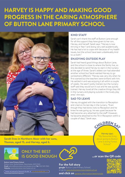 Button Lane Primary School's 3-Step Plan Literature