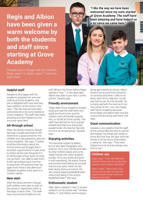 Regis 'full story' online case study
