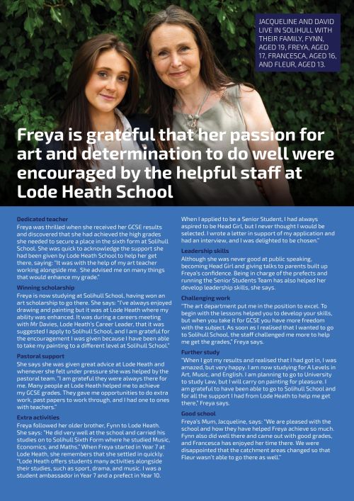 Freya 'full story' online case study