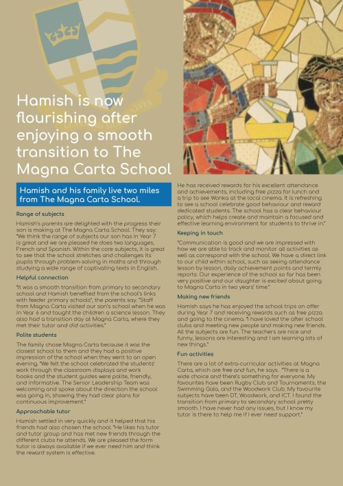 Hamish 'full story' online case study