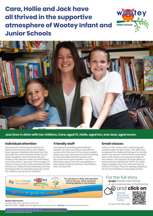 Wootey Infant and Junior Schools working together like a primary school